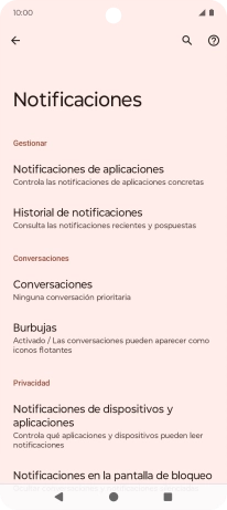 Pulsa Notificaciones de aplicaciones. Pulsa Notificaciones de aplicaciones.