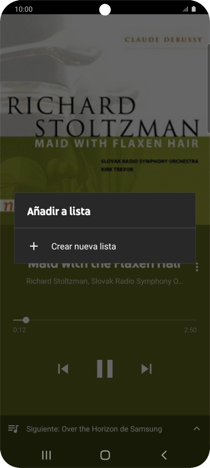 Pulsa Crear nueva lista. Pulsa Crear nueva lista.
