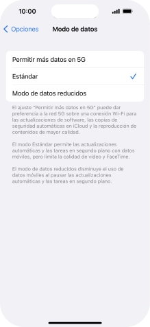 Pulsa el ajuste deseado. Pulsa el ajuste deseado.