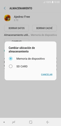 Pulsa el nombre de la tarjeta de memoria.