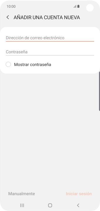 Pulsa Dirección de correo electrónico e introduce tu dirección de correo electrónico. Pulsa Dirección de correo electrónico e introduce tu dirección de correo electrónico.