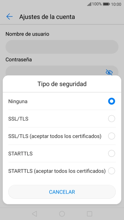 Pulsa Ninguna para desactivar la función. Pulsa Ninguna para desactivar la función.