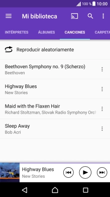 Pulsa el archivo de música deseado. Pulsa el archivo de música deseado.
