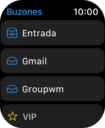 Pulsa la cuenta de correo electrónico deseada. Pulsa la cuenta de correo electrónico deseada.