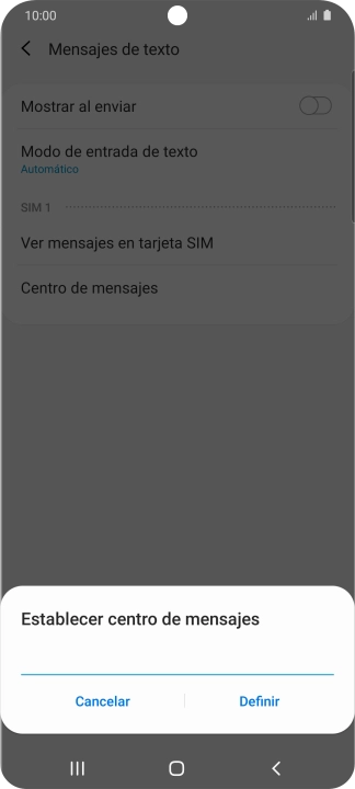 Introduce +34607003110 y pulsa Definir. Introduce +34607003110 y pulsa Definir.