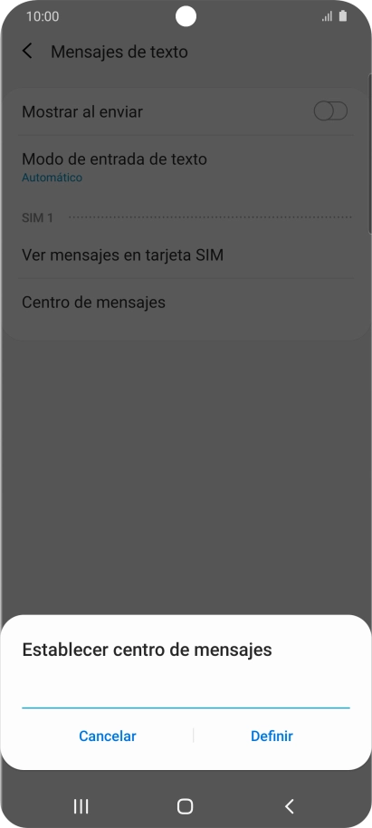 Introduce +34607003110 y pulsa Definir. Introduce +34607003110 y pulsa Definir.