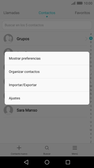 Pulsa Importar/Exportar.