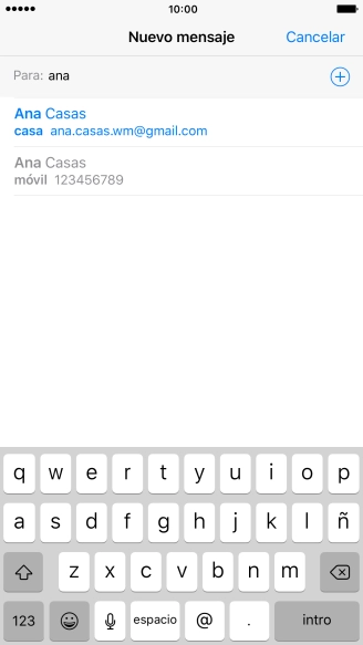 Pulsa el contacto deseado.