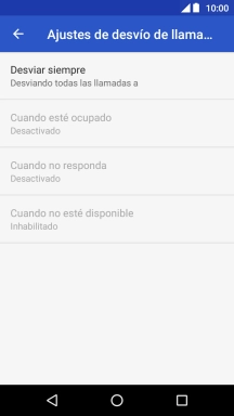 Pulsa el tipo de desvío deseado. Pulsa el tipo de desvío deseado.