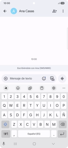Selecciona una conversación o crea un nuevo mensaje y pulsa el icono de IA. Selecciona una conversación o crea un nuevo mensaje y pulsa el icono de IA.