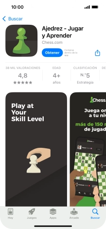 Pulsa Obtener y sigue las indicaciones de la pantalla para instalar la app. Pulsa Obtener y sigue las indicaciones de la pantalla para instalar la app.
