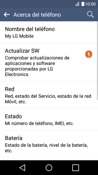 Pulsa Actualizar SW. Pulsa Actualizar SW.