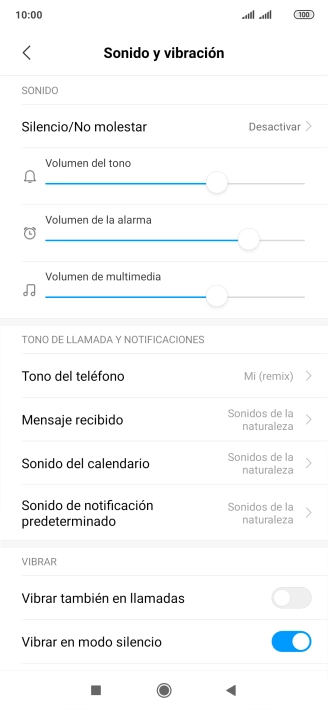 Pulsa Tono del teléfono. Pulsa Tono del teléfono.