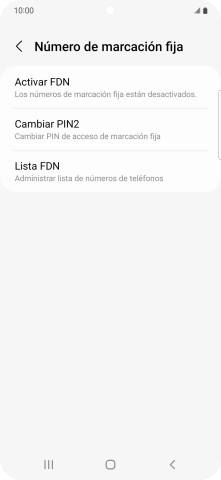 Pulsa Activar FDN.