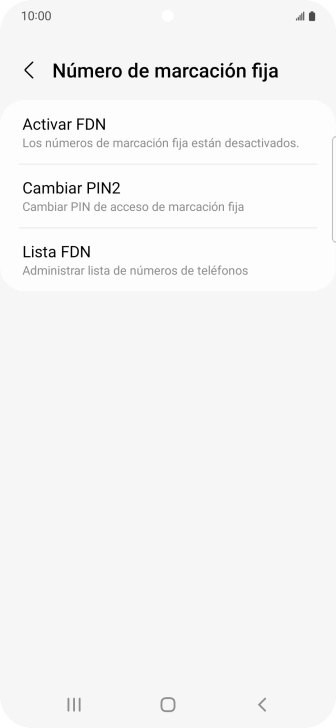Pulsa Activar FDN.
