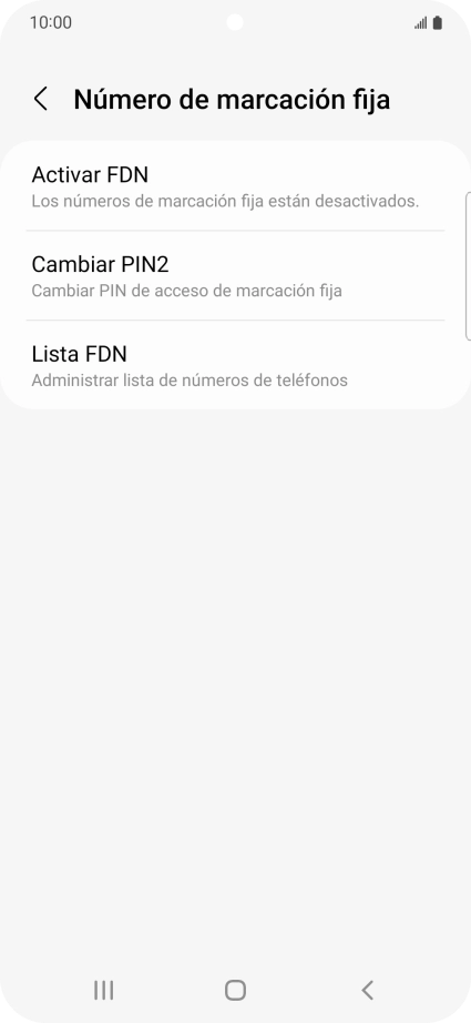 Pulsa Activar FDN.