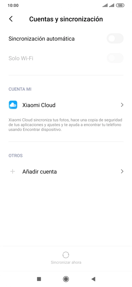 Pulsa Añadir cuenta. Pulsa Añadir cuenta.