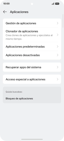 Pulsa Gestión de aplicaciones. Pulsa Gestión de aplicaciones.