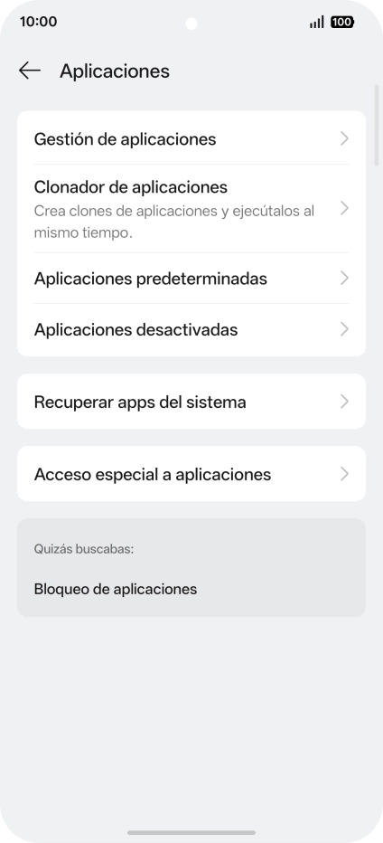 Pulsa Gestión de aplicaciones. Pulsa Gestión de aplicaciones.