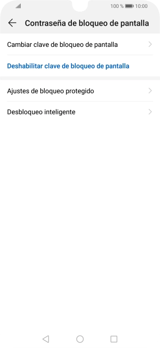 Pulsa Deshabilitar clave de bloqueo de pantalla. Pulsa Deshabilitar clave de bloqueo de pantalla.