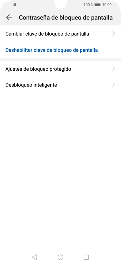 Pulsa Deshabilitar clave de bloqueo de pantalla. Pulsa Deshabilitar clave de bloqueo de pantalla.