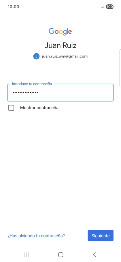 Pulsa Siguiente.