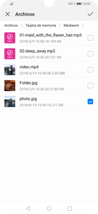 Pulsa el icono de aceptar. Pulsa el icono de aceptar.