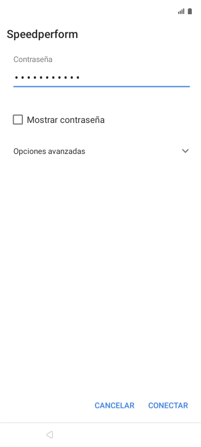 Introduce la contraseña de la red wifi y pulsa CONECTAR. Introduce la contraseña de la red wifi y pulsa CONECTAR.
