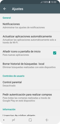 Pulsa Actualizar aplicaciones automáticamente. Pulsa Actualizar aplicaciones automáticamente.
