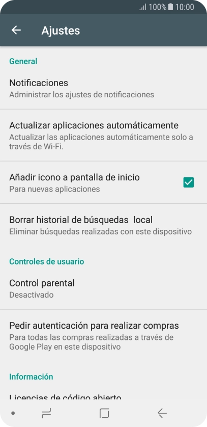 Pulsa Actualizar aplicaciones automáticamente. Pulsa Actualizar aplicaciones automáticamente.