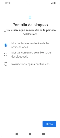Pulsa el ajuste deseado. Pulsa el ajuste deseado.