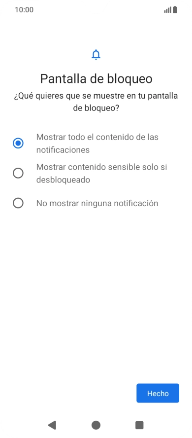 Pulsa el ajuste deseado. Pulsa el ajuste deseado.