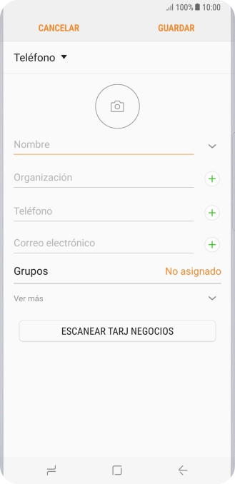 Pulsa Nombre e introduce el nombre deseado.