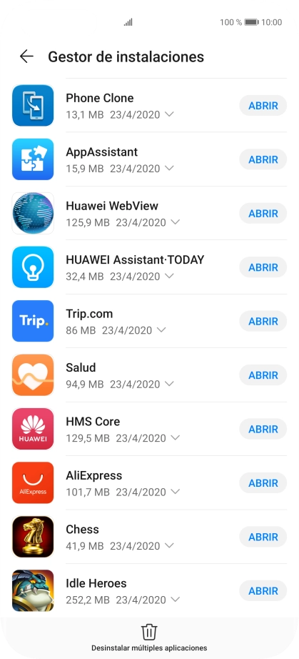 Pulsa la app deseada. Pulsa la app deseada.