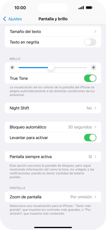 Pulsa Pantalla siempre activa. Pulsa Pantalla siempre activa.
