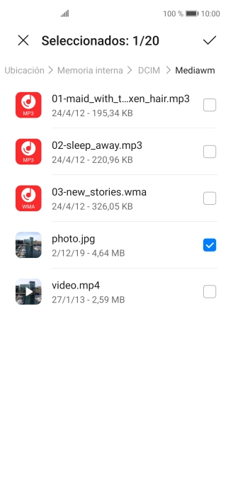 Pulsa el icono de aceptar. Pulsa el icono de aceptar.