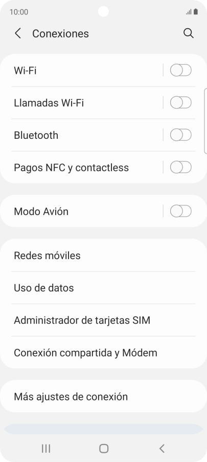 Pulsa Redes móviles.