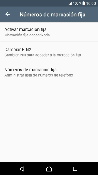 Pulsa Activar marcación fija para activar la marcación fija. Pulsa Activar marcación fija para activar la marcación fija.