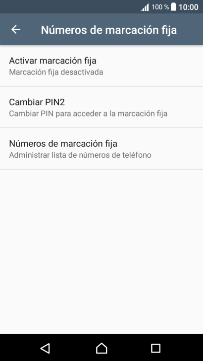 Pulsa Activar marcación fija para activar la marcación fija. Pulsa Activar marcación fija para activar la marcación fija.