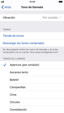 Pulsa los timbres de llamada deseados para escucharlos.