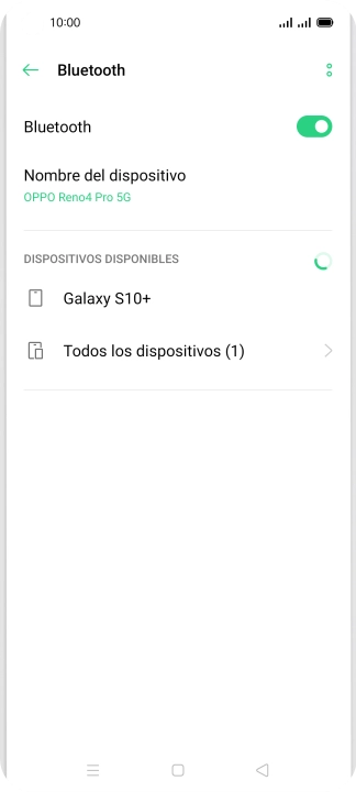 Pulsa el dispositivo Bluetooth deseado y sigue las indicaciones de la pantalla para vincular el dispositivo al teléfono. Pulsa el dispositivo Bluetooth deseado y sigue las indicaciones de la pantalla para vincular el dispositivo al teléfono.