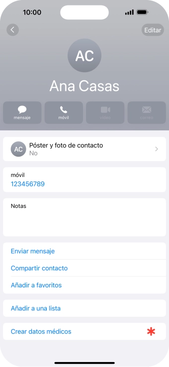 Pulsa Póster y foto de contacto.