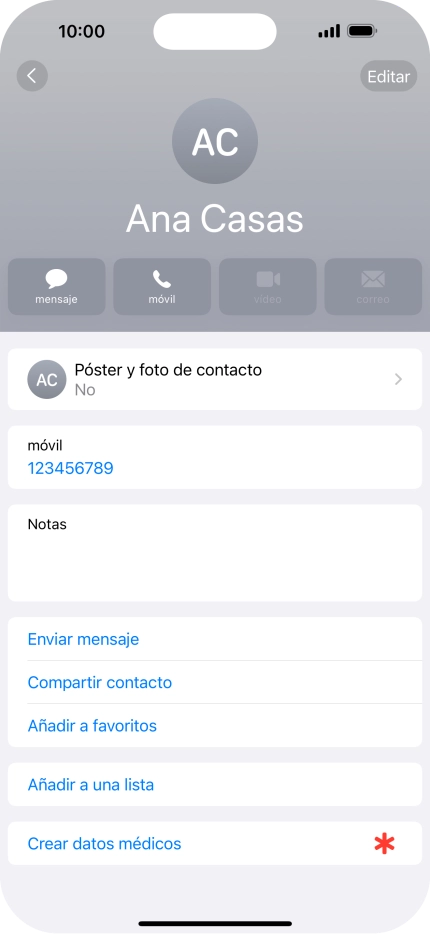 Pulsa Póster y foto de contacto.