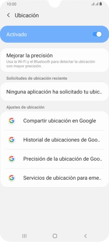 Pulsa Precisión de la ubicación de Goo... Pulsa Precisión de la ubicación de Goo...