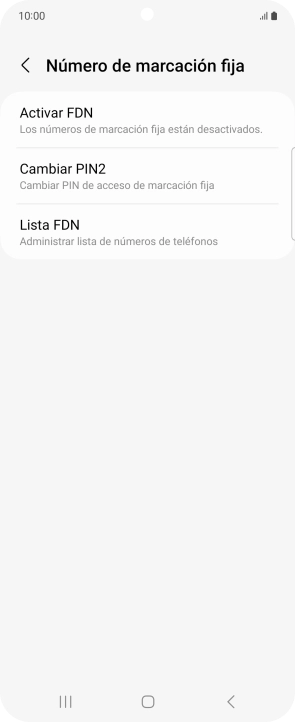 Pulsa Activar FDN.