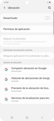 Pulsa el indicador para activar o desactivar la función.