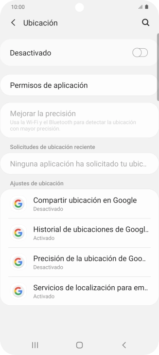 Pulsa el indicador para activar o desactivar la función.