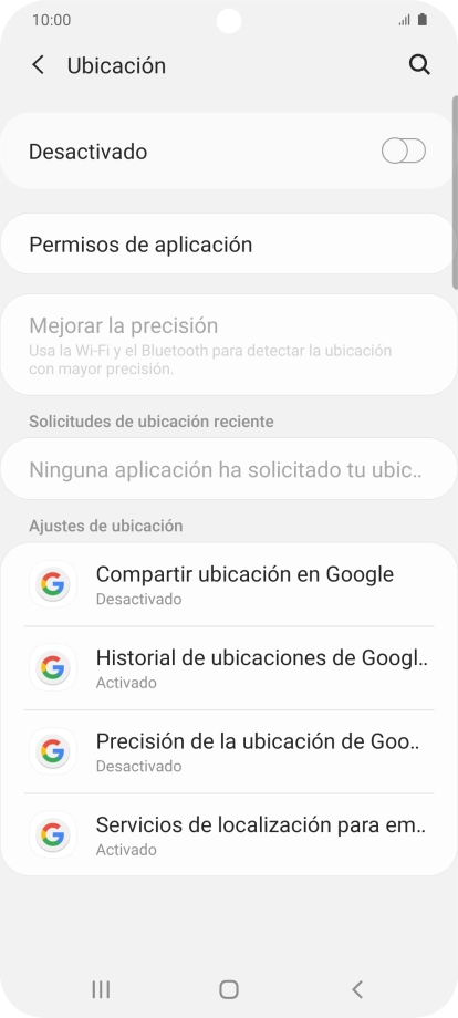 Pulsa el indicador para activar o desactivar la función.