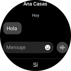 Pulsa el icono de grabar un mensaje y sigue las indicaciones de la pantalla para grabar y enviar la respuesta deseada. Pulsa el icono de grabar un mensaje y sigue las indicaciones de la pantalla para grabar y enviar la respuesta deseada.