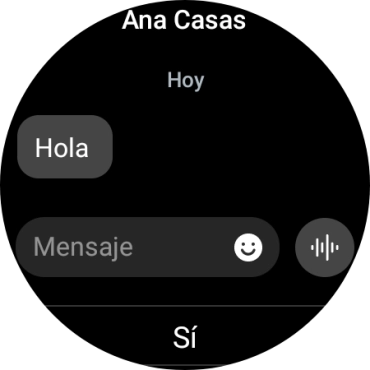 Pulsa el icono de grabar un mensaje y sigue las indicaciones de la pantalla para grabar y enviar la respuesta deseada. Pulsa el icono de grabar un mensaje y sigue las indicaciones de la pantalla para grabar y enviar la respuesta deseada.